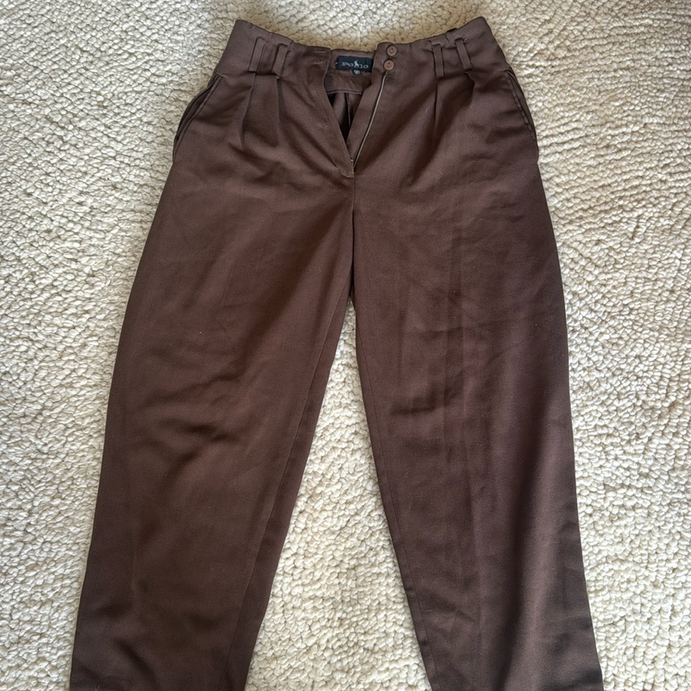 Vintage Polo Espresso Trousers Mid Rise